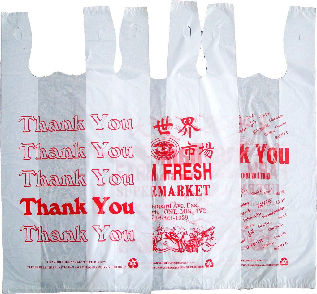 塑料袋白色背心袋，塑料袋厂家直销，塑料袋供应